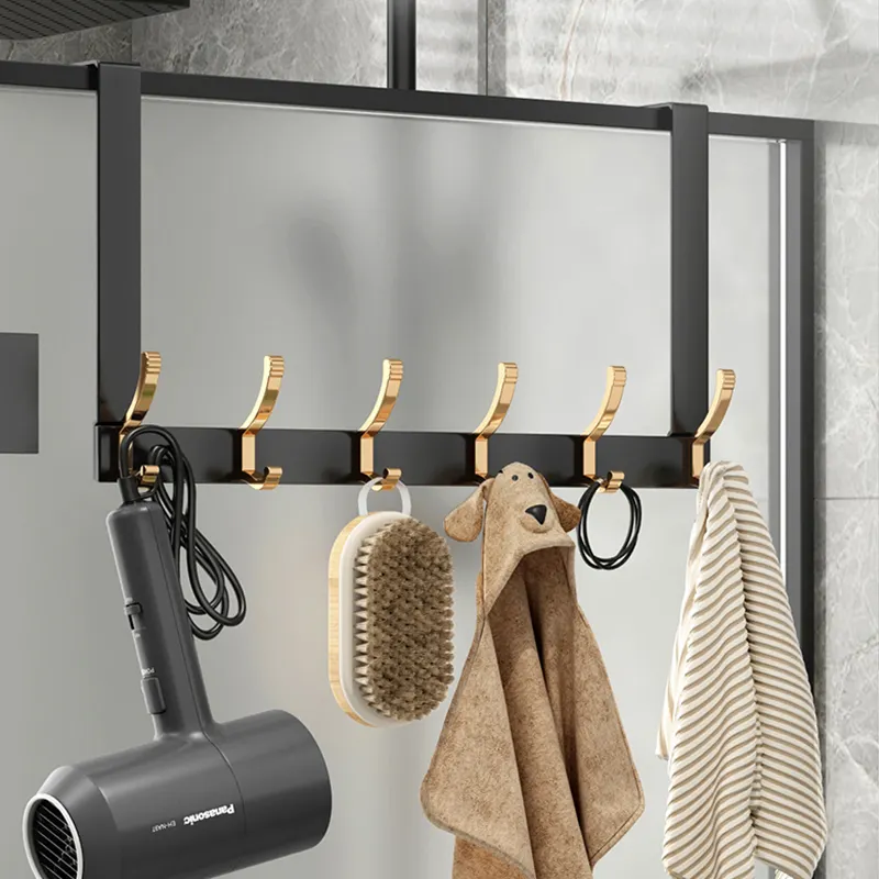 Aluminum Cloth Hanging Kitchen Over The Door Hooks Hanger Over Door Hook Towel Robe Hooks