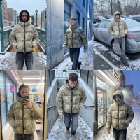 Veste matelassée camouflage personnalisée OEM ODM pour homme, manteau à capuche camouflage, parka d'hiver oversize, marque privée, faible MOQ, directement de l'usine