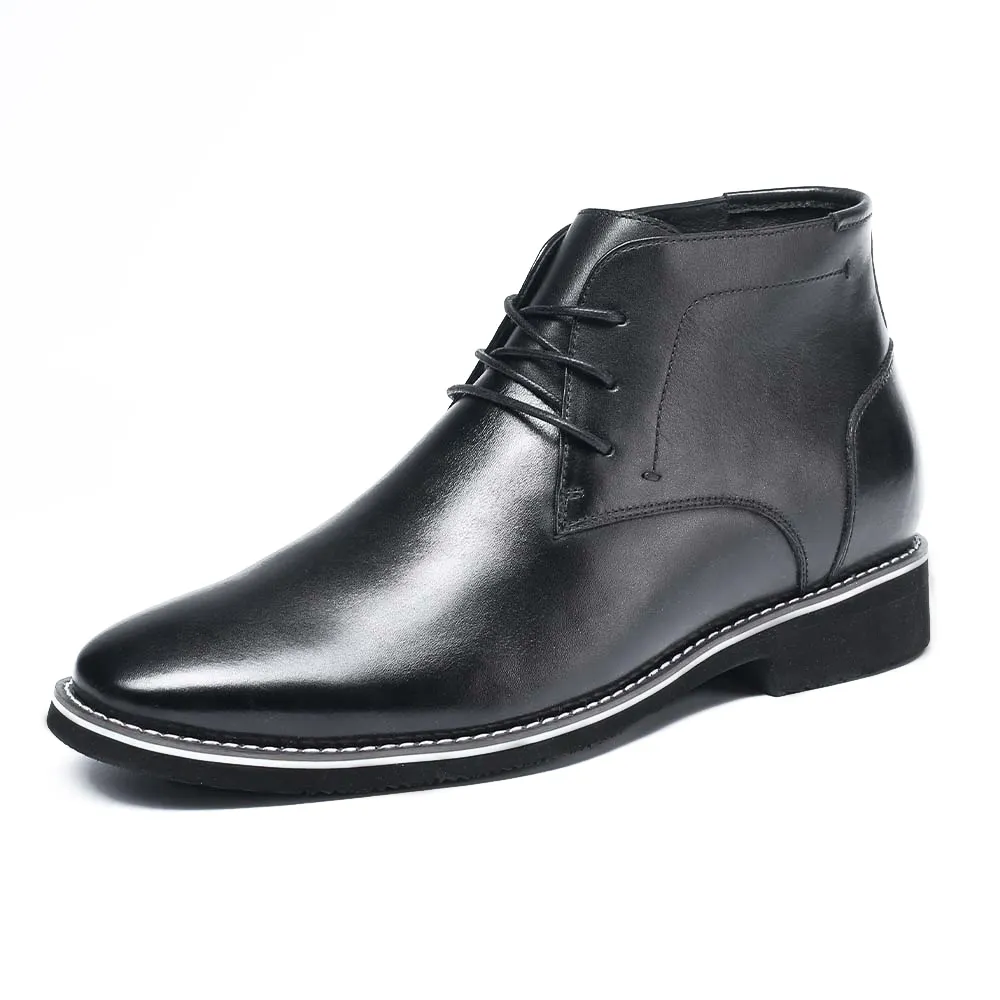 Factory Wholesale Black Men's Ankle Chelsea Boots Leather Work Boots for Men