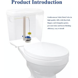 Ensemble de remplacement de bouton poussoir pour valve de chasse double pour toilettes à cuvette séparée, compatible avec Geberit, pièce de réparation à commande par bouton supérieur - Product Image 2