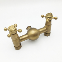 Ensemble de douche vintage en laiton antique avec système de douche pluie