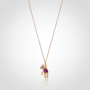 <b>Teddy</b> <b>Bear</b> Design <b>Necklace</b> Wholesale Handmade 925 Silver Sterling Jewelry - Product Image 2