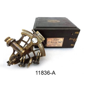 การเดินเรือทะเลหนักเยอรมันรูปแบบการทำงานเรือ Sextant โบราณเสร็จด้วยกล่องไม้ - Product Image 4
