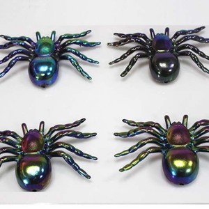 Spooky Hollow Oil Slick <b>Spiders</b> 2 Pack Iridescent Halloween Decoration - Product Image 4