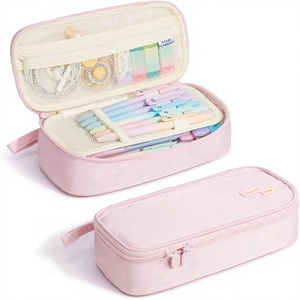 Estuche Grande de Tela para Lápices Four Candies con Cierre de Cremallera, 5 Compartimentos, Bolsa Organizadora de Bolígrafos para la Escuela y la Oficina - Product Image 1
