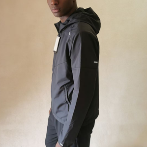 Nouveau sweat à capuche sportif pour <span class=keywords><strong>homme</strong></span> Nai 2025, color-block, en coton air layer, avec fermeture éclair, style décontracté - Product Image 2