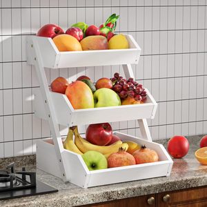 Elegante Cesta de Frutas Multifuncional Ecológica de Bambú, Organizador de 3 Niveles, Color Personalizado, Forma Rectangular, Grande - Product Image 6