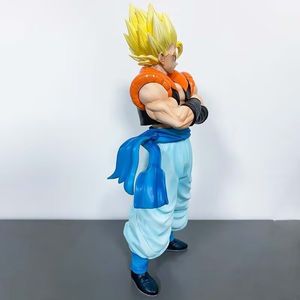 Figurine d'action Dragon Ball Z Gogeta 30 cm, 2 têtes, <span class=keywords><strong>cheveux</strong></span> bleus et jaunes, figurine debout, collection, décoration, cadeau - Product Image 4