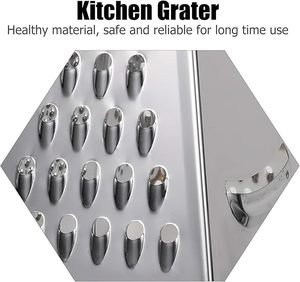<span class=keywords><strong>Râpe</strong></span> <span class=keywords><strong>à</strong></span> <span class=keywords><strong>fromage</strong></span> manuelle <span class=keywords><strong>professionnelle</strong></span> en acier inoxydable, 4 côtés, multifonction, parmesan, légumes, gingembre, passe au lave-vaisselle - Product Image 5