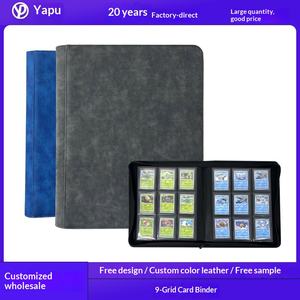 Album de collection de cartes Pokémon <span class=keywords><strong>Yu</strong></span>-<span class=keywords><strong>Gi</strong></span>-<span class=keywords><strong>Oh</strong></span> Star en cuir PU à grille, avec fermeture éclair et emplacements fixes pour pages, <span class=keywords><strong>vente</strong></span> chaude transfrontalière - Product Image 2