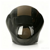 Pare-brise noir pour phare avant avec matériau plastique pour modèles Sportster XL Dyna