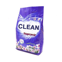 Sachets d'emballage en plastique scellés au dos, imprimés sur mesure, 1 kg, 2 kg, 3 kg, pour lessive en poudre et détergent