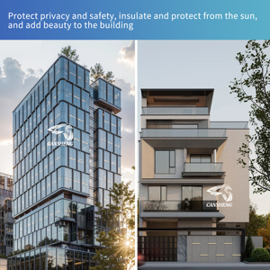 Argento chiaro nero costruzione finestra tinta pellicola decorazione della casa a senso unico specchio edificio solare finestra pellicola - Product Image 6