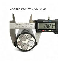 كابل طاقة ZA YJLV 0.6/1KV 3*95+2*50 بقلب ألومنيوم من الدرجة A مقاوم للهب معزول بـ XLPE ومغلف بـ PVC