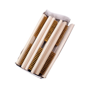 Fabricant vente en gros 6*16 mécanisme de manche en bois brosse en fil de cuivre pur pour polir l'élimination de la rouille nettoyage nettoyage des moules - Product Image 4