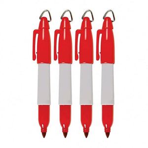 Fine Point <b>Black</b> Bulk Red Indelible Ink Plastic Custom Logo Pocket <b>Mini</b> Permanent Marker Pen - Product Image 3