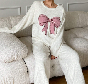 <span class=keywords><strong>Pigiama</strong></span> da <span class=keywords><strong>donna</strong></span> abbigliamento invernale da casa in <span class=keywords><strong>pile</strong></span> di corallo termico abito da notte in flanella per abbigliamento domestico elastico in vita <span class=keywords><strong>morbido</strong></span> <span class=keywords><strong>pigiama</strong></span> personalizzato - Product Image 3