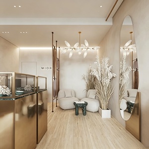 Jewelry <b>Watch</b> Luxury Goods Shop Interior Design Full Room Customization Glass Display Cabinet Jewelry Showcase Store Decoration - Product Image 5