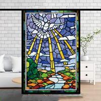 Benutzer definierte Größe Fenster Film Glasmalerei Aufkleber Static Cling Frosted Privacy 3D-Druck Regenbogen Mosaik für Fenster tür Home Decor