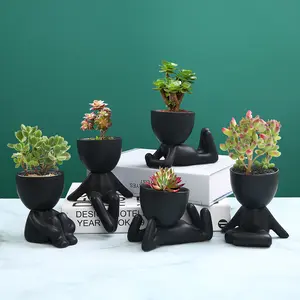 Modern Nordic home creative simple desktop showcase art crafts ornaments ceramic small figures succulent flower pots