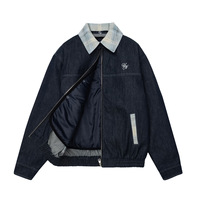 Veste en jean vintage unisexe pour homme, épaules structurées, en denim de niche, avec éléments détachables, style streetwear, veste d'hiver pour homme et pour couples