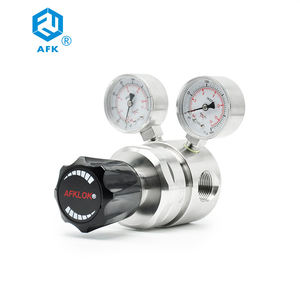 Régulateurs de pression de gaz à structure à diaphragme à simple étage à haut débit R13 SS316L avec manomètre pour laboratoire - Product Image 2