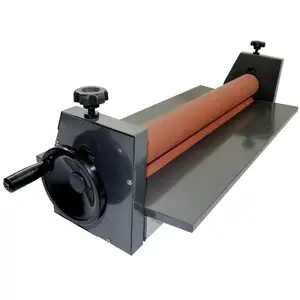 LBS1300 Manual Cold Film Lamination Machine 1300mm Desktop Cold Roll Laminator with High Quality Rubber Rollers