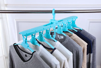 Cintre en tissu durable 8 en 1 antidérapant et peu encombrant cintres pliants en plastique magiques