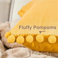 Housse de coussin en velours décorative de luxe Inyahome pour canapé, salon, lit, canapé, décoration de maison de ferme, décoration extérieure
