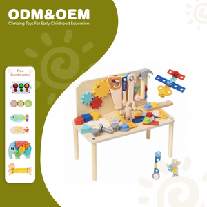Tavolo Educativo Montessori Multifunzionale in Legno con Blocchi da Costruzione Fai-da-Te 2026 Giochi Educativi per Bambini - Product Image 1