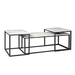 Meubles de salon 3 pièces ensemble de tables basses gigognes avec tables d'extrémité - Product Image 2