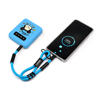 Cable USB-C 2 en 1 para Teléfono con Correa de Muñeca, Cable de Carga Rápida PD 60W USB-C a USB-C, Correa de Muñeca para Teléfono Celular para Funda de Teléfono