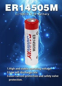 3.6V Primary Battery Li-SOCl2 <b>Lithium</b> Battery 2200mAh <b>AA</b> Size ER14505M <b>Lithium</b> Primary Battery - Product Image 4