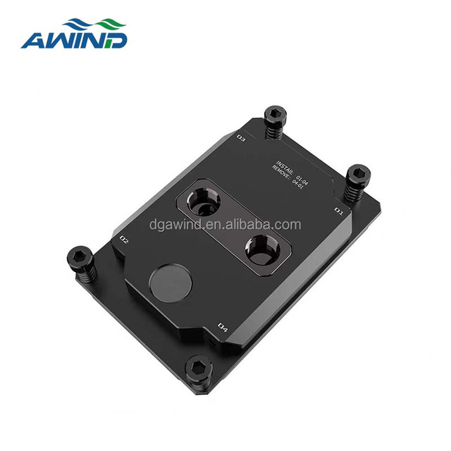 Bykskiam4 Low Profile Gpu Waterblock for 1u Server Cpu Water Cooling Block amd Sp3 Tr4 Dual Copper Microchannel Heat Exchanger