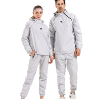 2025 Logo personnalisé deux fermeture éclair boxe vêtements de sport respirant Fitness survêtement pour entraînement à domicile perte de poids course Sauna enfants