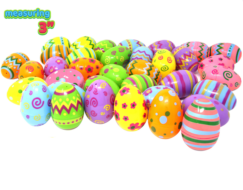 Plastic Printed Bright Easter Eggs for