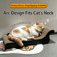 Chaise longue-lit pour chat écologique tout-en-un - Lit pour chat en carton ondulé durable et résistant à l'usure, sûr