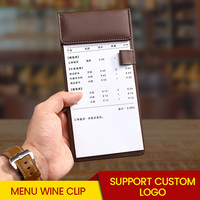 Dossier de documents en papier magnétique en cuir de restaurant A4 dossier de menu de portefeuille de luxe avec porte-stylo
