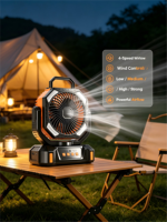 Ventilateur de camping Sumemr, ventilateur de table portable, facile à utiliser