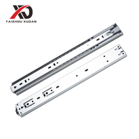 Rel Geser Laci Pengunci Ekstra Kuat 51 Industrial Three-Rail Stainless Steel Tatami Keyboard Bracket Extended Locking Drawer Slide Rail Bearing Dining