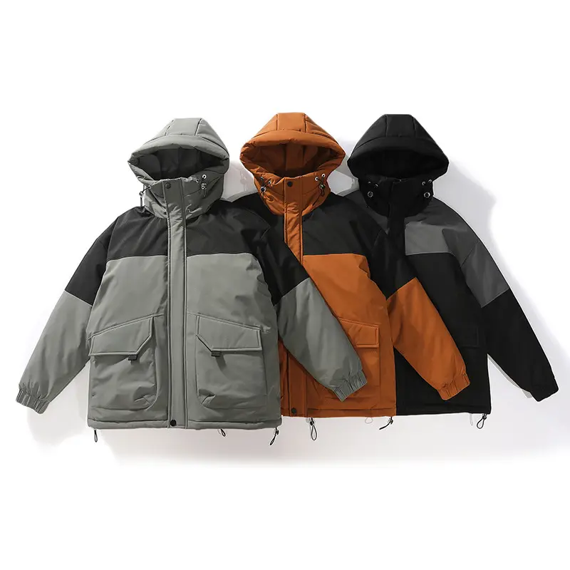 Großhandel im Freien warme Utility Mantel Kleidung benutzer definierte Winter haube Puffer Jacke für Männer