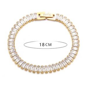 High Quality Crystal Women Statement Chain <b>Bracelet</b> Fashion Bling Cubic Zircon Tennis <b>Bracelet</b> for Women - Product Image 6