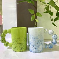 Offre Spéciale ins nordique confits haws boule rotative poignée conception grosse tasse à café simple fille tasse d'eau de grande valeur
