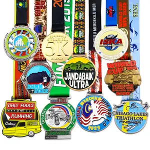 Medallas personalizadas de maratón, voleibol, correr, fútbol, Judo, Taekwondo, cinta en blanco, oro, Metal, deporte, premio, trofeo, Medalla