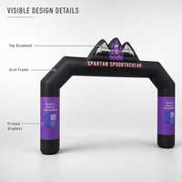 Arche gonflable pour salons professionnels, présentoir d'entrée pour salons professionnels, pour le marketing et l'activation de la marque