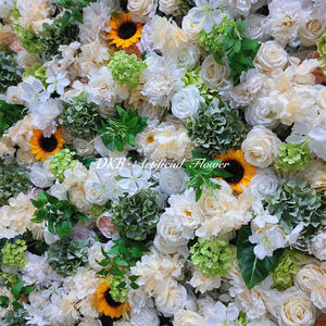 Fondo de pared de flores artificiales 3D a precio de fábrica para eventos, escenarios, recepciones y decoración de bodas. - Product Image 5