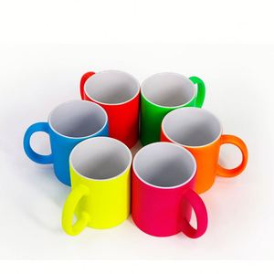 Tasse à sublimation thermique fluorescente à revêtement céramique imprimée en couleur, vente en gros, best-seller - Product Image 4