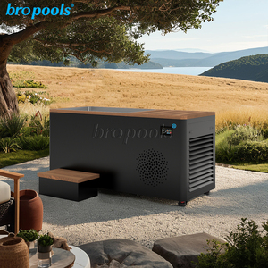 Mới đến nhà sản xuất của Canada tuyết tùng đỏ hình chữ nhật hiện đại ngoài trời Băng tắm bồn Spa 304 lót thép không gỉ thân thiện với môi - Product Image 4