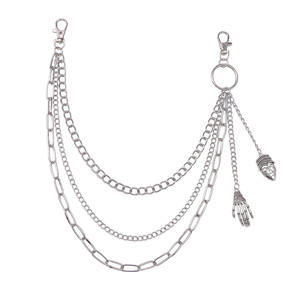 Cadena de cintura multicapa con colgante de esqueleto, aleación de zinc, unisex, estilo hip hop, cadena corporal de moda para uso diario - Product Image 5