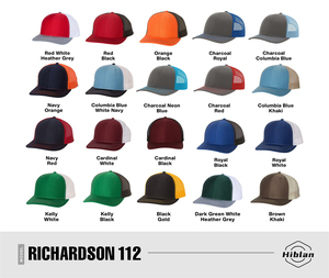 Parche de cuero bordado personalizado Richardson 112, gorra de camionero, gorra Snapback en blanco de malla, gorra de béisbol Hiblan de red lisa, gorras deportivas para papá - Product Image 4